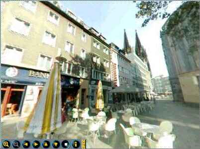 Hier können Sie mittels interaktiver Panoramafotos eine virtuelle Reise  durch Köln machen!